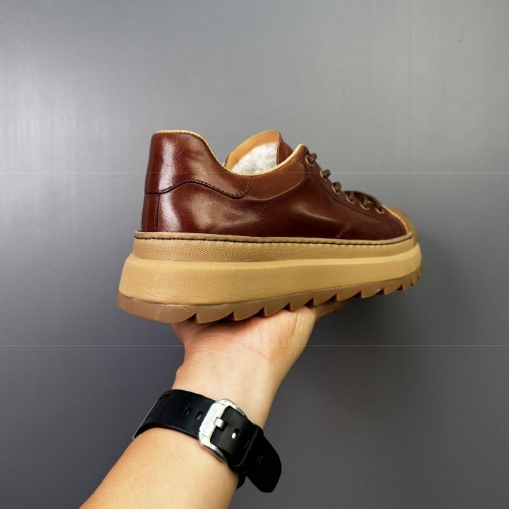 GG Men's High-end Retro Casual Shoes - Low-top design, handcrafted leather shoes with various styles