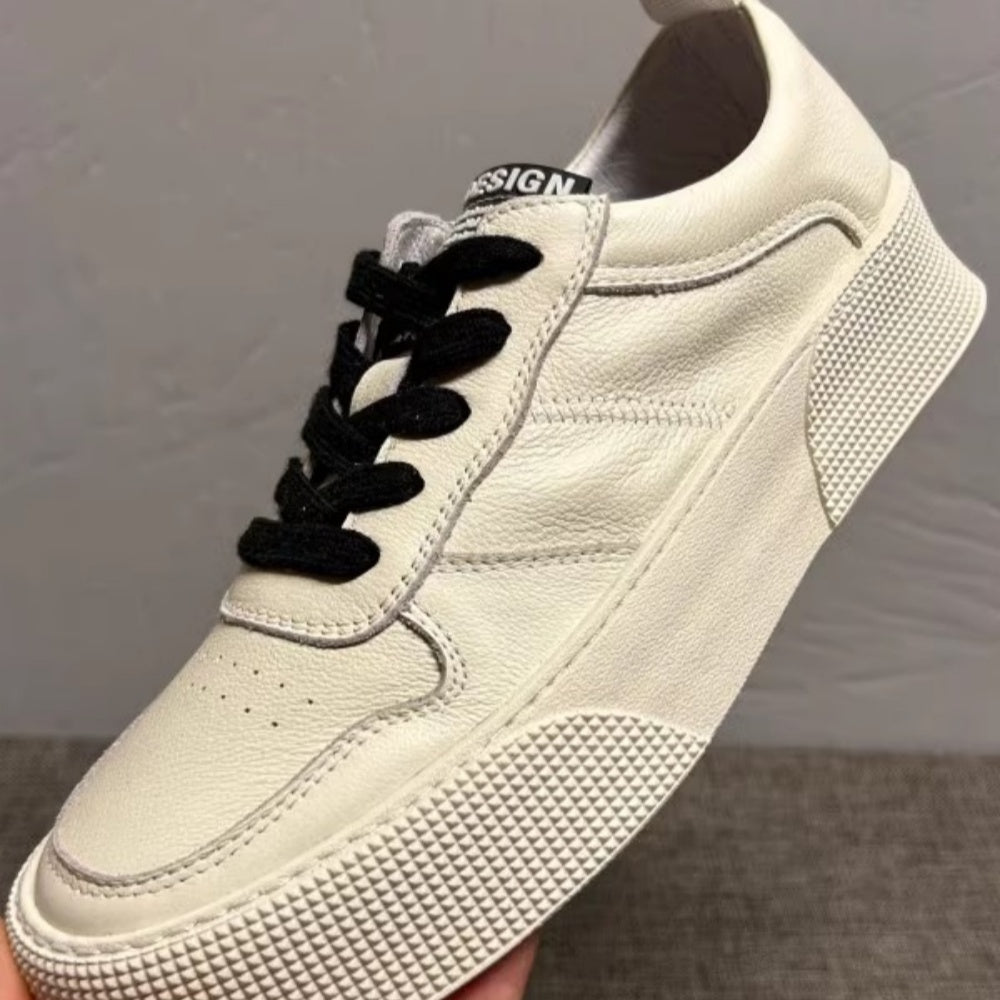 Men's leather stylish new trendy multi-functional breathable casual sports shoes. Trendy shoe style.