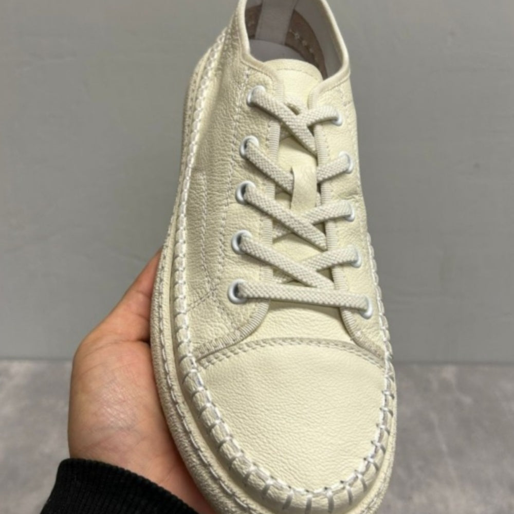 Men's genuine leather white sports shoes, suitable for casual streetwear, men's high-end urban shoes