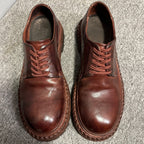 Handmade leather casual shoes, with retro horsehide material, high-end business casual men's shoes