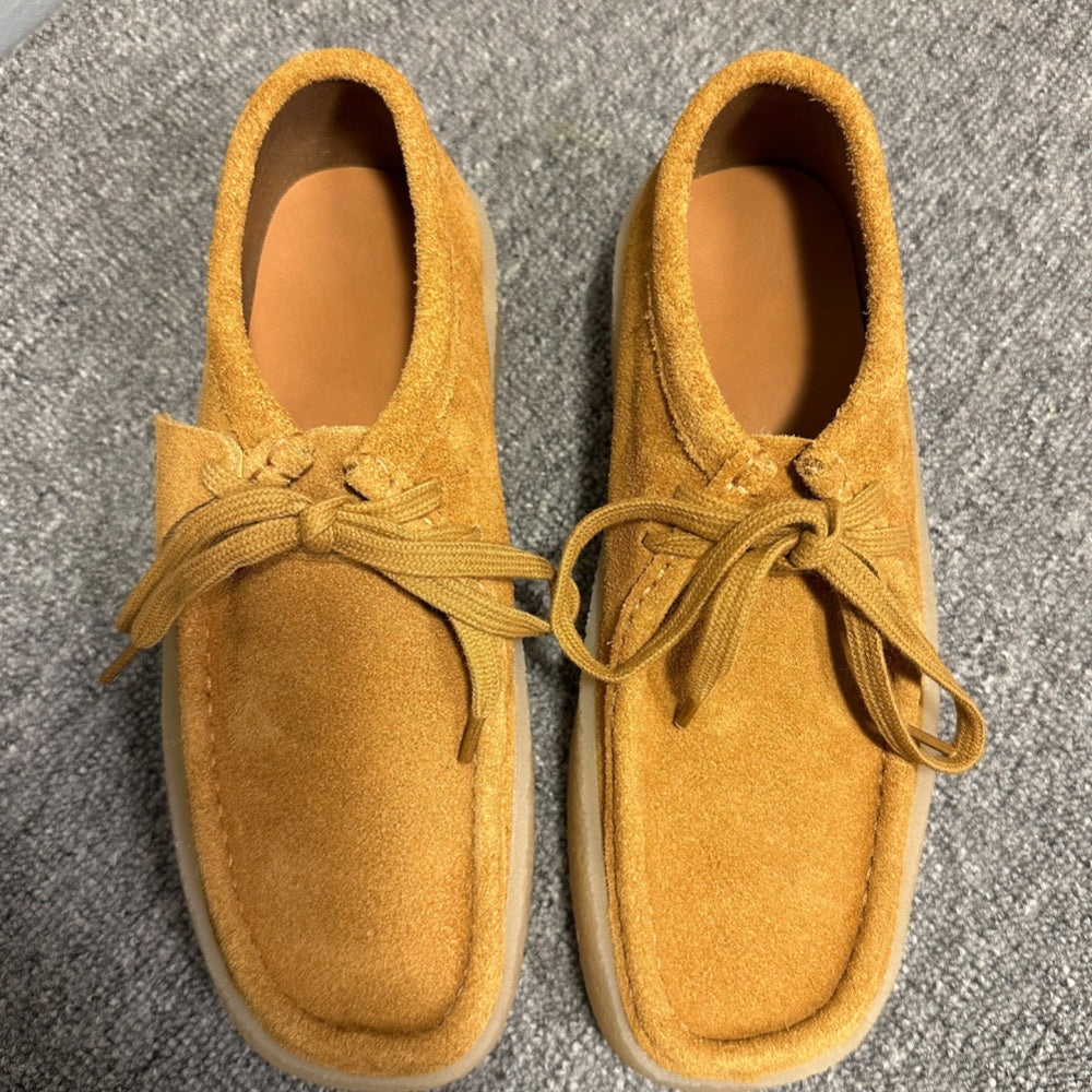 Leather casual shoes, thick sole design, heightening effect, comfortable yet fashionable shoes.