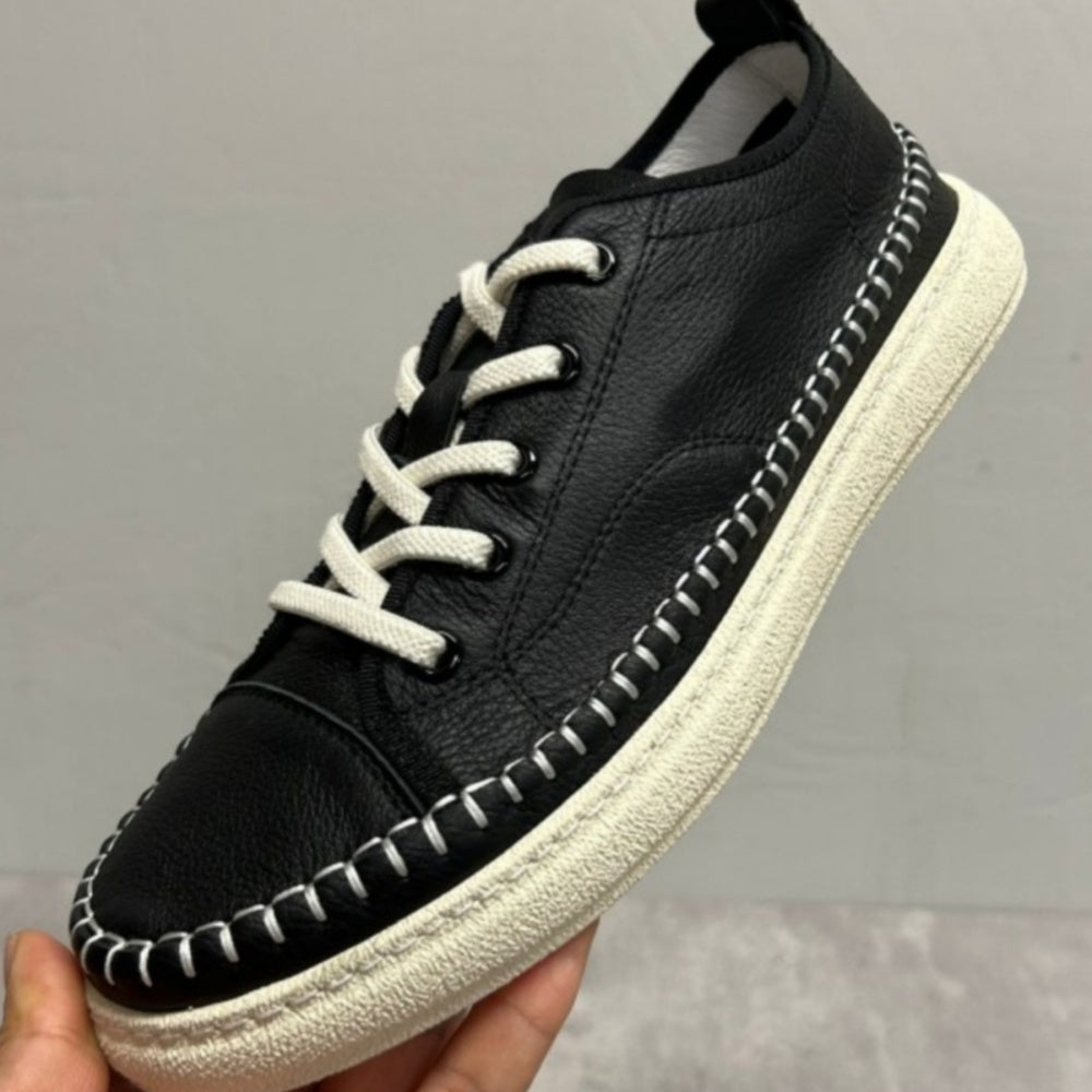 Men's genuine leather white sports shoes, suitable for casual streetwear, men's high-end urban shoes