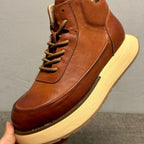 New men's fashionable leather multi-functional casual shoes - men's high-top boots