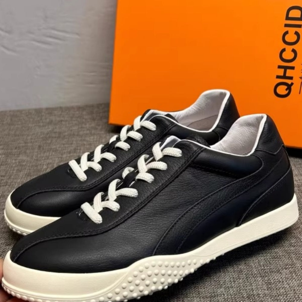 Men's new leather high street white sports shoes, breathable, casual and fashionable, multi-functional style