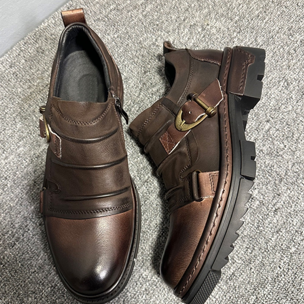 Handmade by men, made of leather, soft-soled casual shoes, multi-functional horsehide shoes