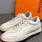 Men's new leather high street white sports shoes, breathable, casual and fashionable, multi-functional style