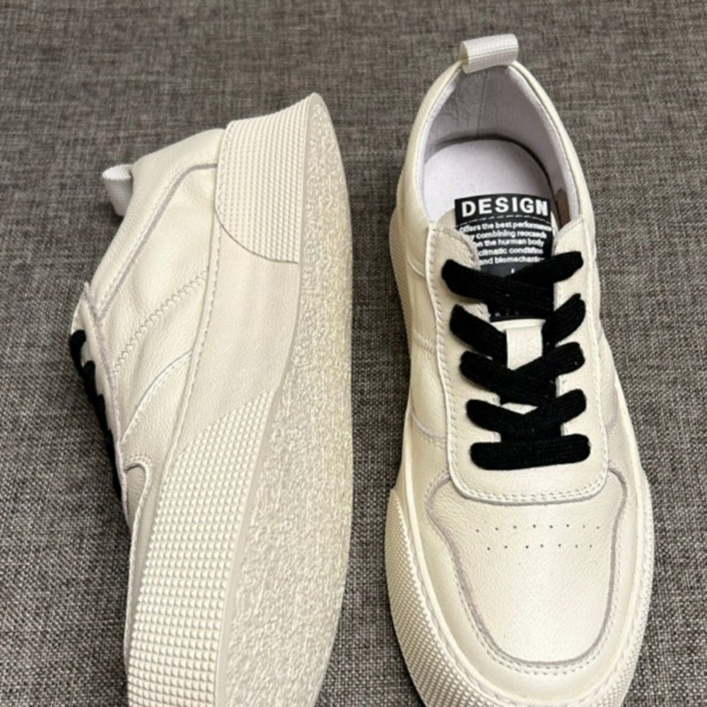 Men's leather stylish new trendy multi-functional breathable casual sports shoes. Trendy shoe style.