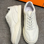 Men's new leather high street white sports shoes, breathable, casual and fashionable, multi-functional style