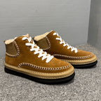 Men's new high-end warm winter thick-soled warm sheepskin boots in high-top style