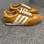 New retro breathable mesh sports shoes, soft leather casual shoes, low-top soft-soled Dent shoes