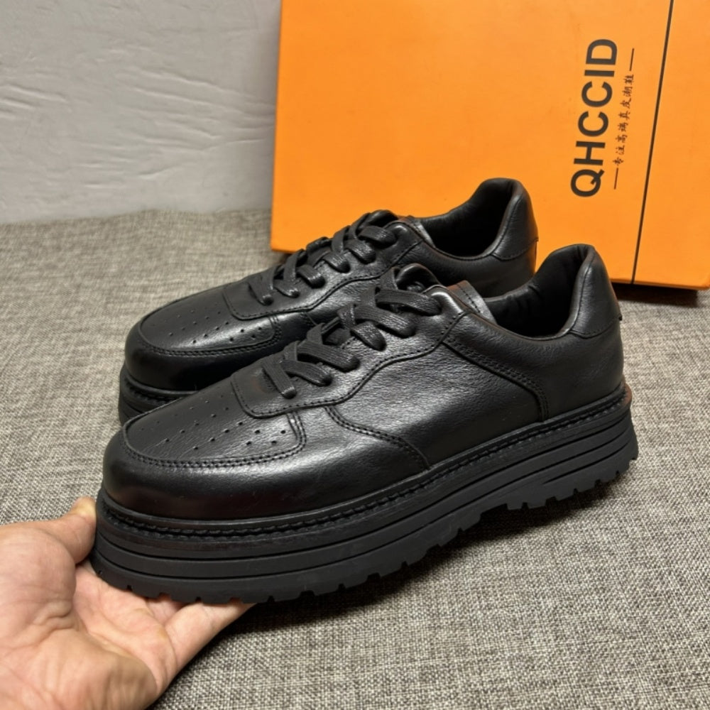 New men's leather retro shoes, men's low-top shoes, fashionable casual sports shoes