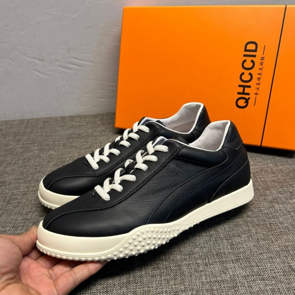 Men's new leather high street white sports shoes, breathable, casual and fashionable, multi-functional style