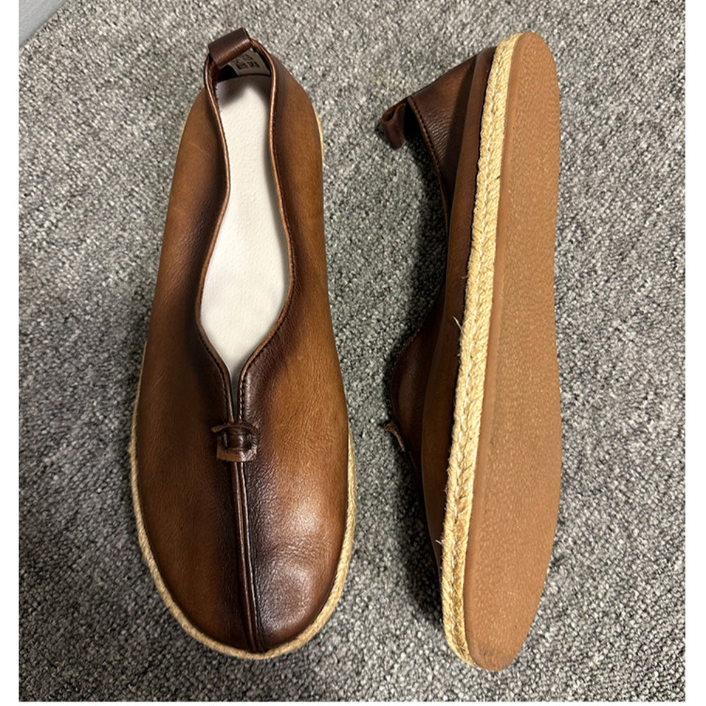 Layered cowhide fishing shoes (men's style) - Lightweight, comfortable, hand-sewn