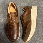 Men's high-end genuine leather casual sports shoes - retro lightweight top-grade cowhide style