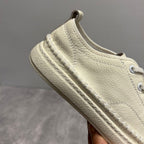 Men's genuine leather white sports shoes, suitable for casual streetwear, men's high-end urban shoes