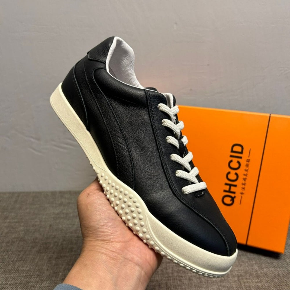 Men's new leather high street white sports shoes, breathable, casual and fashionable, multi-functional style