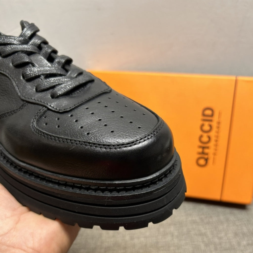 New men's leather retro shoes, men's low-top shoes, fashionable casual sports shoes