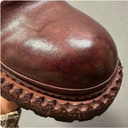 Handmade leather casual shoes, with retro horsehide material, high-end business casual men's shoes