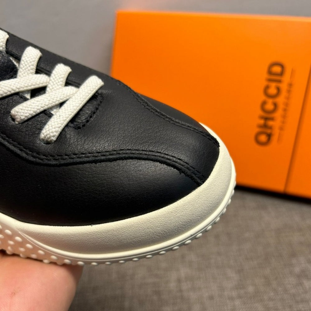 Men's new leather high street white sports shoes, breathable, casual and fashionable, multi-functional style