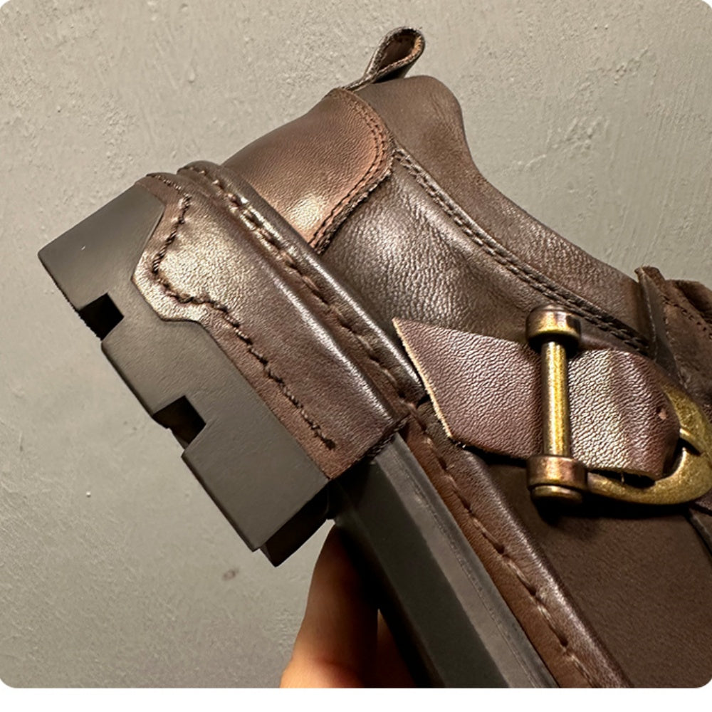 Handmade by men, made of leather, soft-soled casual shoes, multi-functional horsehide shoes