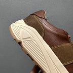 Men's high-end genuine leather casual sports shoes - retro lightweight top-grade cowhide style