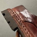 Handmade leather casual shoes, with retro horsehide material, high-end business casual men's shoes
