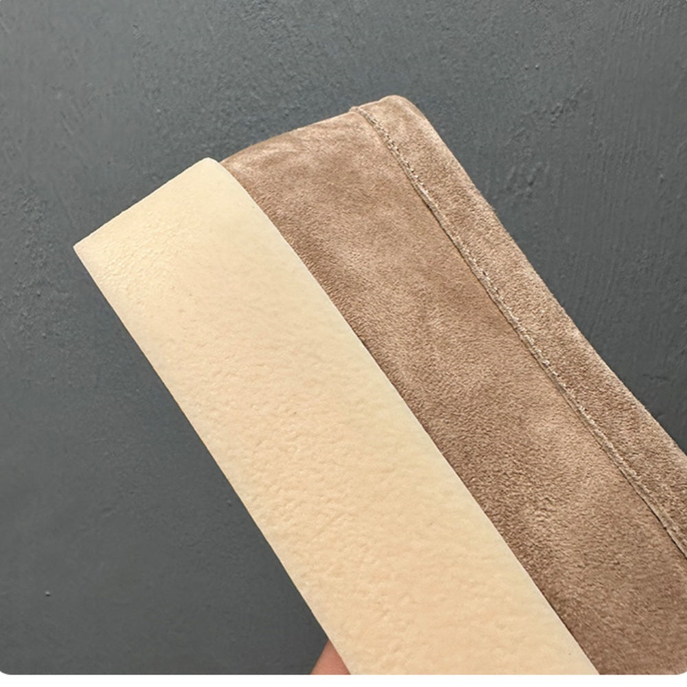 Men's casual leather flat loafers, with breathable round-top lace-up design, suitable for daily wear