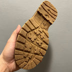 Retro high-top shoes made of genuine leather, with sewn shoelaces, short boot style, for men.