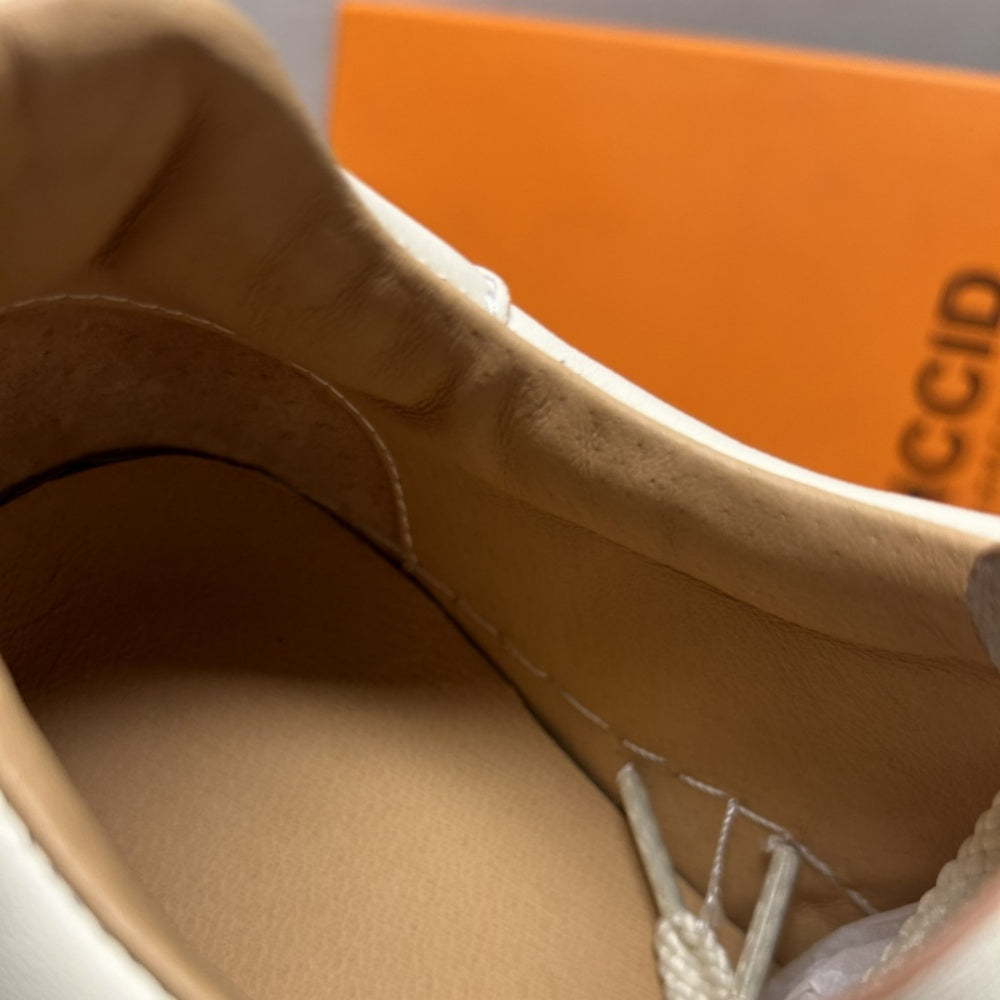 Men's leather fashion shoes, fashionable casual sports shoes, men's breathable white shoes