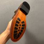 Men's high-end embossed Chelsea boots - made of top-quality leather by hand. High-top business shoes.