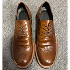 Leather retro engraving style men's business formal shoes. Made of top-quality genuine leather.