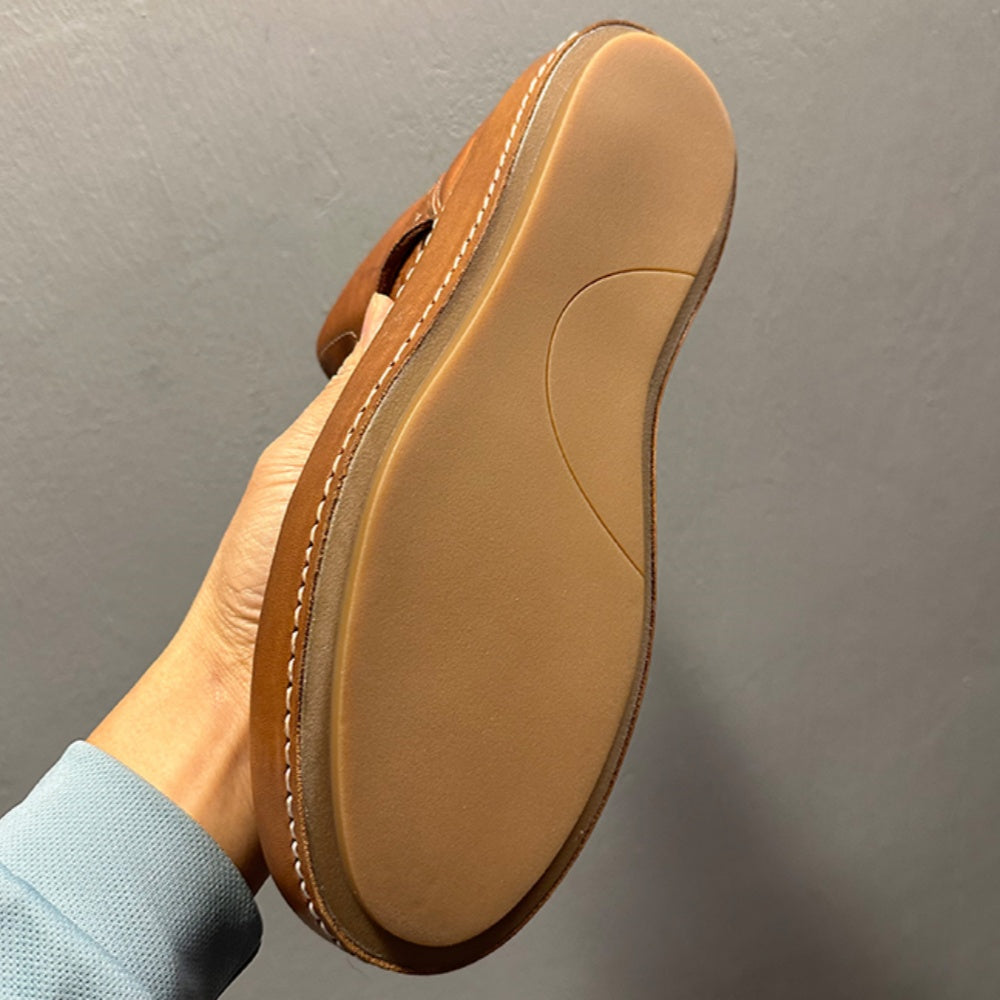 High-end genuine leather high-top men's shoes, retro thick-soled work boots, handcrafted men's boots