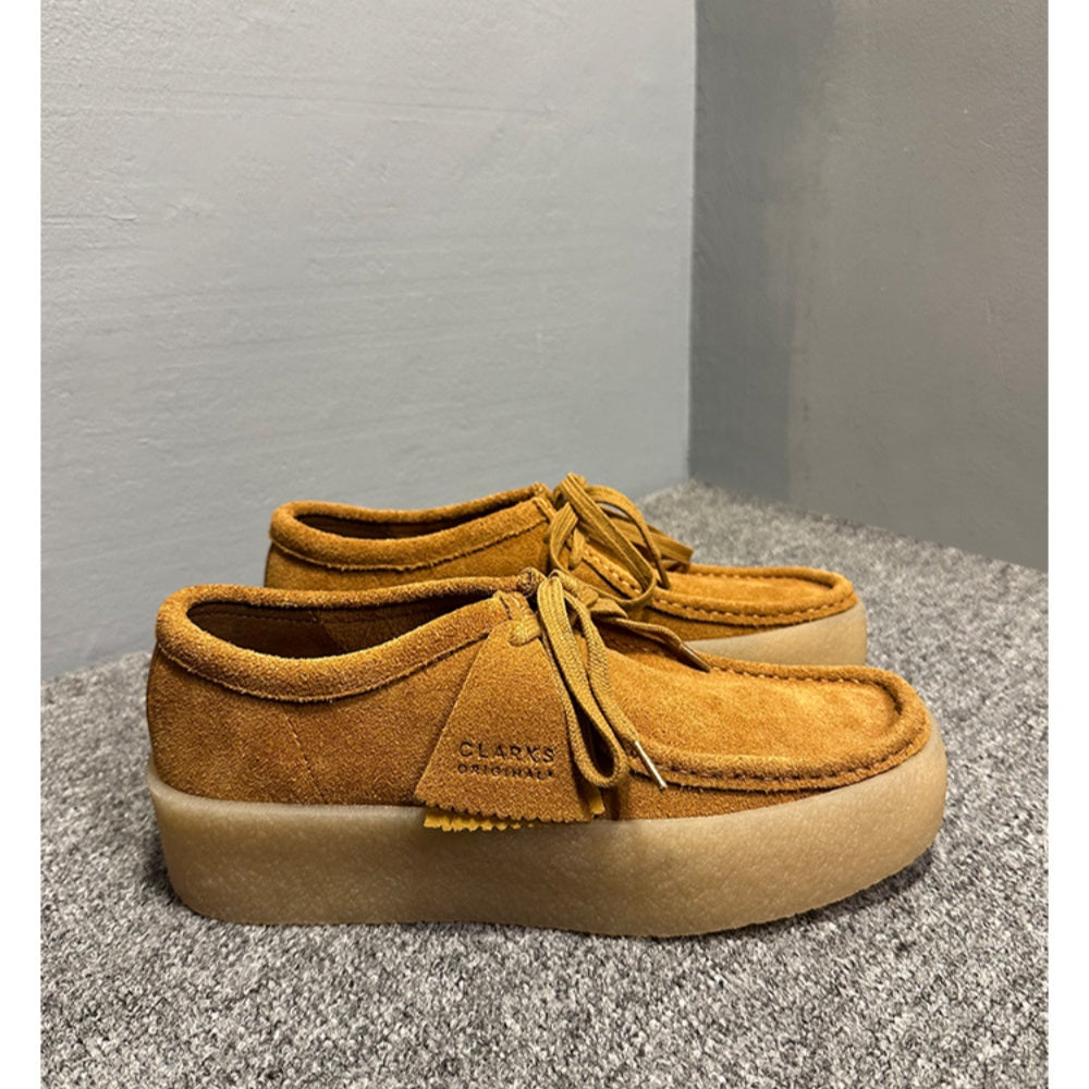 Leather casual shoes, thick sole design, heightening effect, comfortable yet fashionable shoes.