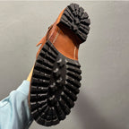 Cowhide boots, soft leather Chelsea boots, handcrafted entirely, short boots with leather buckles