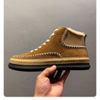 Men's new high-end warm winter thick-soled warm sheepskin boots in high-top style