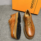 New men's leather retro shoes, men's low-top shoes, fashionable casual sports shoes