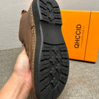 New high-top sports shoes - Men's thick and warm wool shoes - Men's genuine leather casual shoes