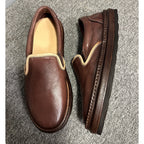 Men's leather shoes - Breathable soft-soled retro casual leather shoes, handcrafted loafers