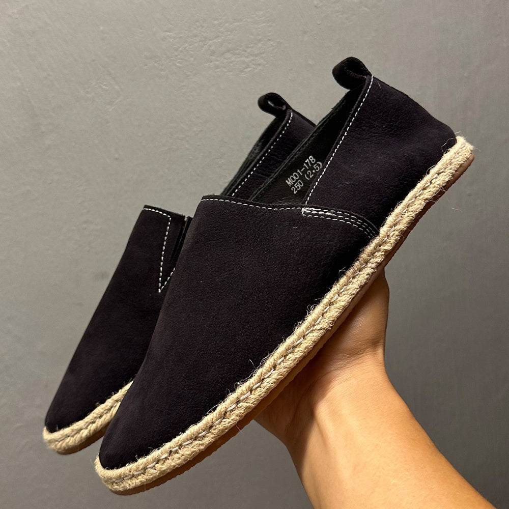 Soft cowhide fishermen's shoes, men's pure leather casual shoes, retro casual handmade loafers