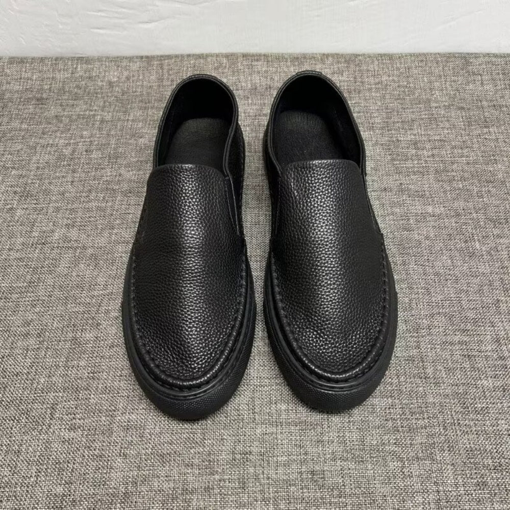New men's leather white sports shoes, men's casual loungewear shoes, men's breathable casual shoes