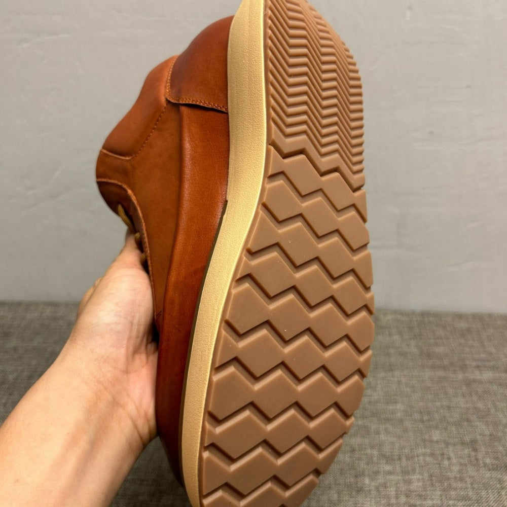 New men's fashionable leather multi-functional casual shoes - men's high-top boots