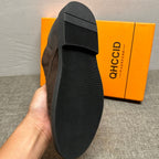 Men's vintage leather shoes, men's fashionable casual shoes, breathable lace-up men's shoes