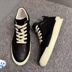 Men's leather retro high-top sneakers - Fashionable, warm, and casual sports shoes