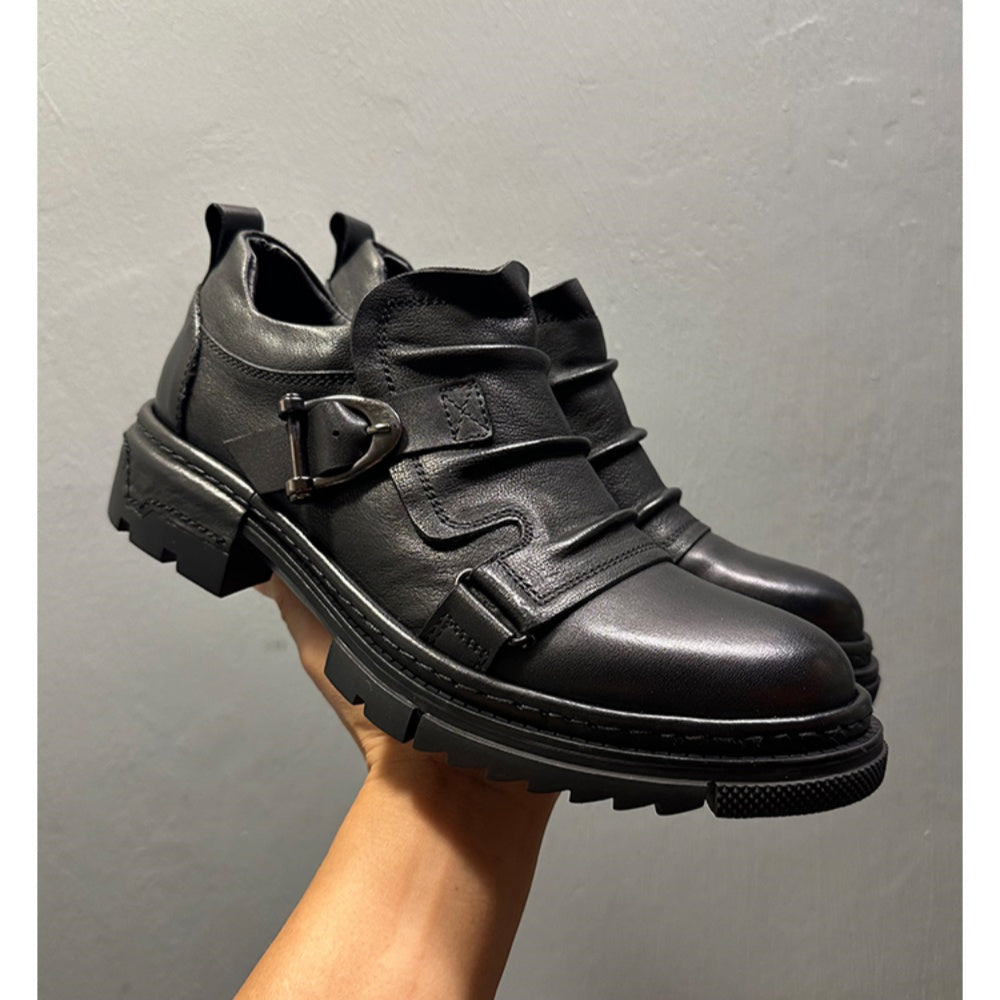 Handmade by men, made of leather, soft-soled casual shoes, multi-functional horsehide shoes