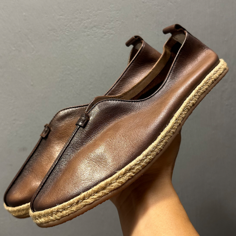 Layered cowhide fishing shoes (men's style) - Lightweight, comfortable, hand-sewn