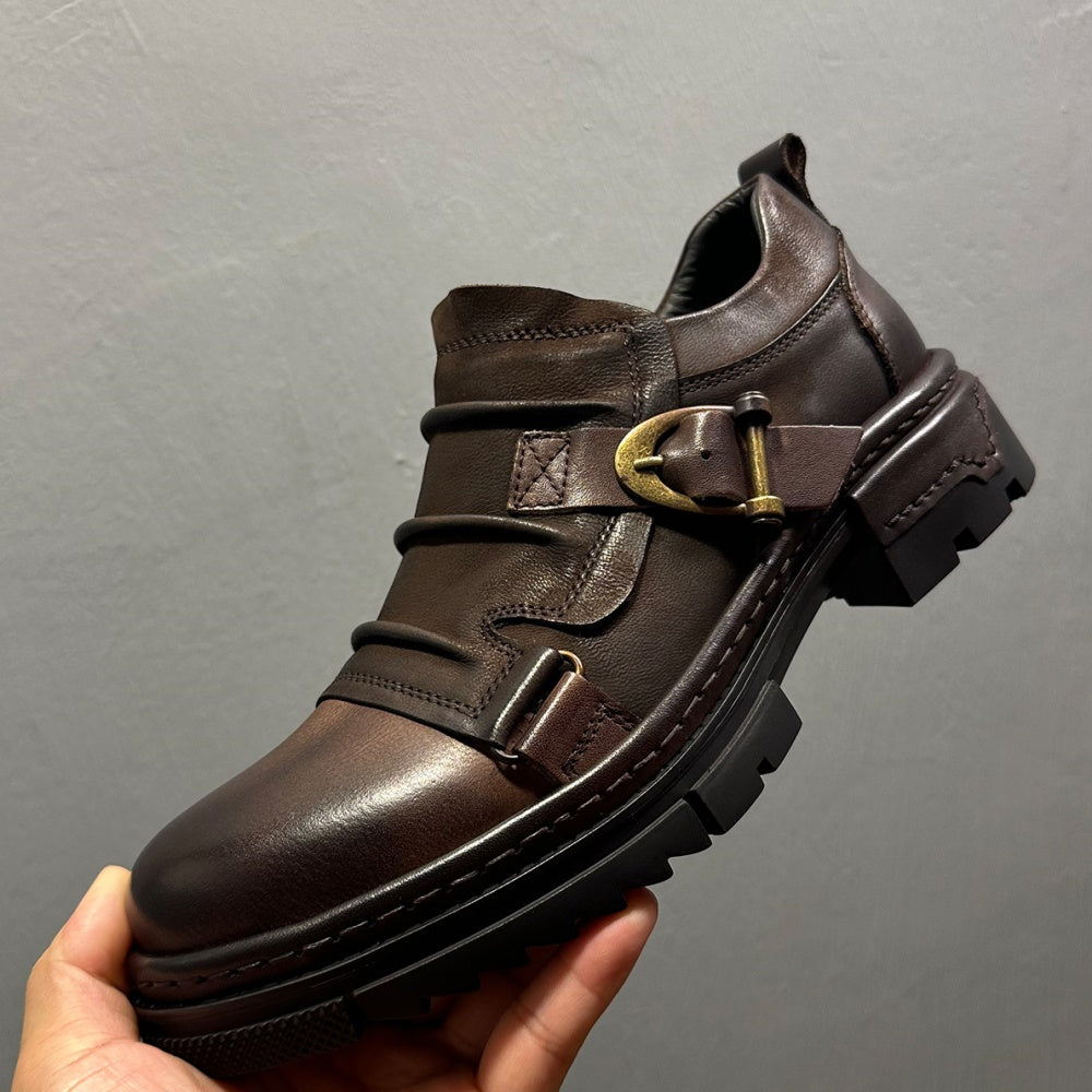 Handmade by men, made of leather, soft-soled casual shoes, multi-functional horsehide shoes