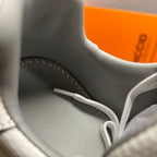 Men's genuine leather sports shoes - White thick-soled casual fashionable shoes - New and brand-new style