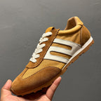 New retro breathable mesh sports shoes, soft leather casual shoes, low-top soft-soled Dent shoes