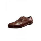 Men's leather training shoes with a retro distressed effect, comfortable and breathable, handcrafted.