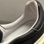 Men's genuine leather white sports shoes - casual style, lightweight and breathable black men's shoes